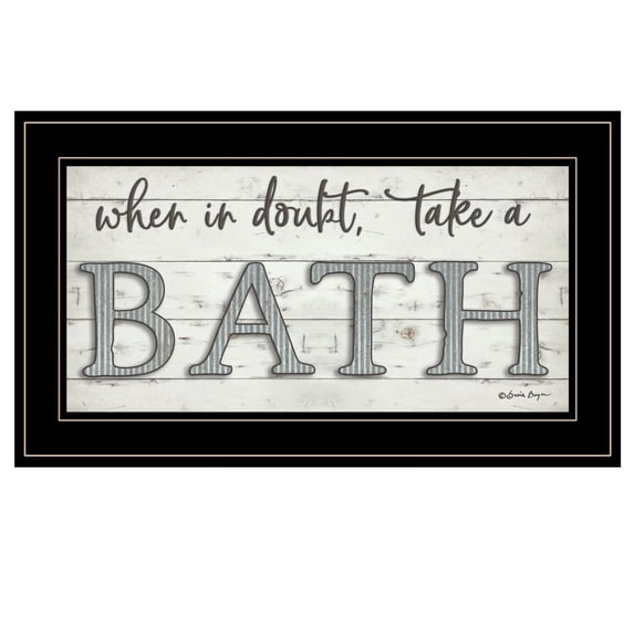 TrendyDecor4U When In Doubt Take A Bath By Susie Boyer Framed Print BOY449-704G
