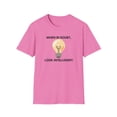 thumbnail image 1 of When in Doubt, look Intelligent!-Unisex Softstyle T-Shirt, 1 of 4