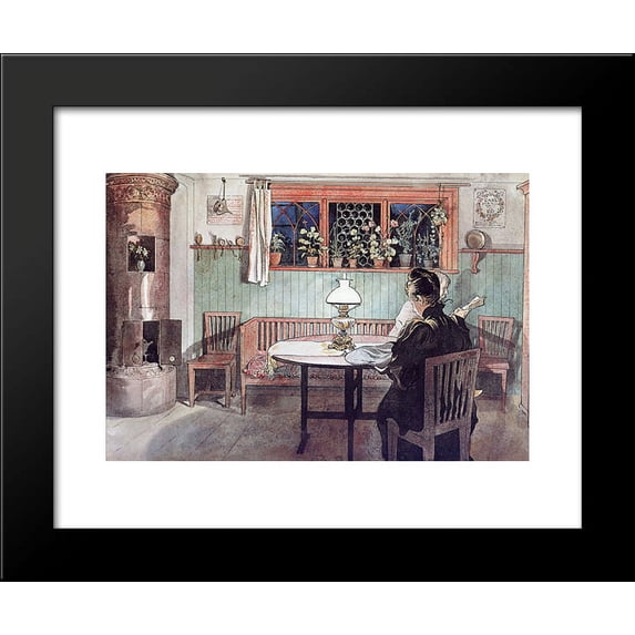 When the Children have Gone to Bed 20x24 Framed Art Print by Carl Larsson