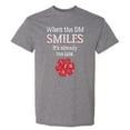 thumbnail image 1 of When the DM Smiles - Tabletop Roleplaying T Shirt - 2X-Large - Graphite Heather, 1 of 5