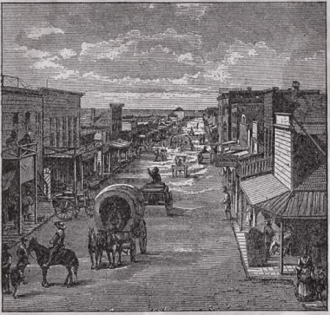 When the West was Really Wild (Wichita Kansas) 1874 American History Canvas Art - (24 x 36)
