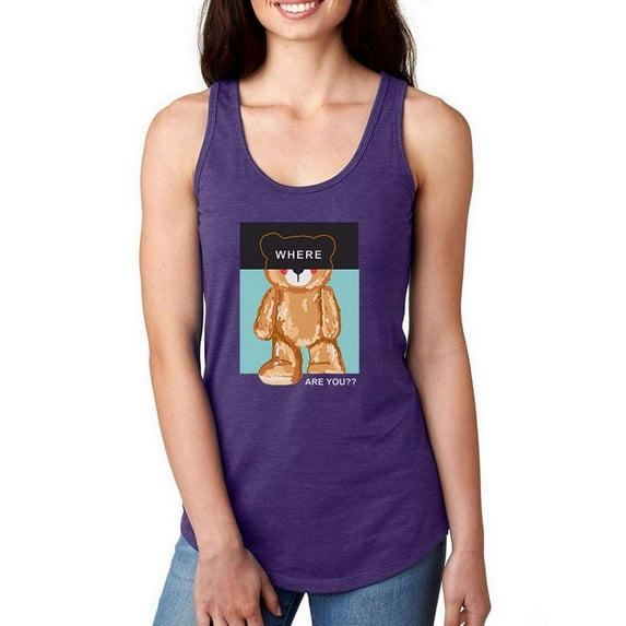 Where Are You Bear? Racerback Tank Women -Image by Shutterstock, Female x-Large
