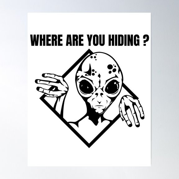 Where Are You Hiding ? Poster Wall Art, Modern Wall Decor For Living Room Bedroom, 8x12 UNFRAMED