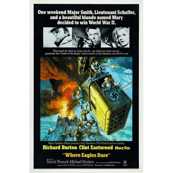Where Eagles Dare Poster metal Print 8in x 12in Metal Art Print 8x12 Square Adults Z Posters