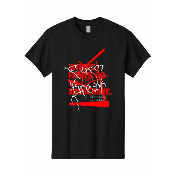 Where Fonts Go To Misbehave Graphic Graphic Designer Typography Unisex T-Shirt, S-5XL