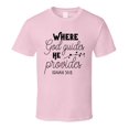 thumbnail image 1 of TrendyTees Christian Where God Guides He Provides Isaiah 58:11 Everyday Solid Print Crew Neck Unisex Short Sleeve T-Shirts Men, 1 of 4