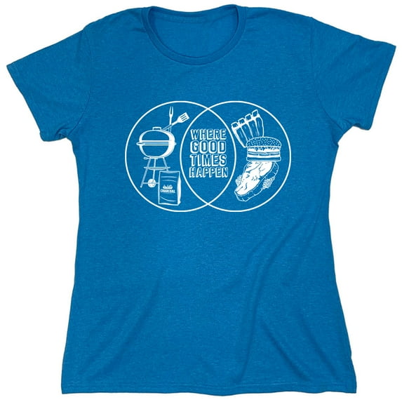 Where Good Times Sarcastic Humor Novelty Funny Women's Casual Tees