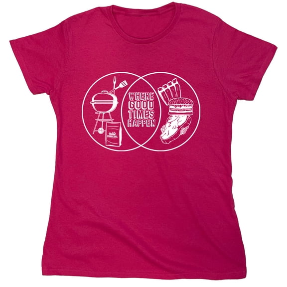 Where Good Times Sarcastic Humor Novelty Funny Women's Casual Tees