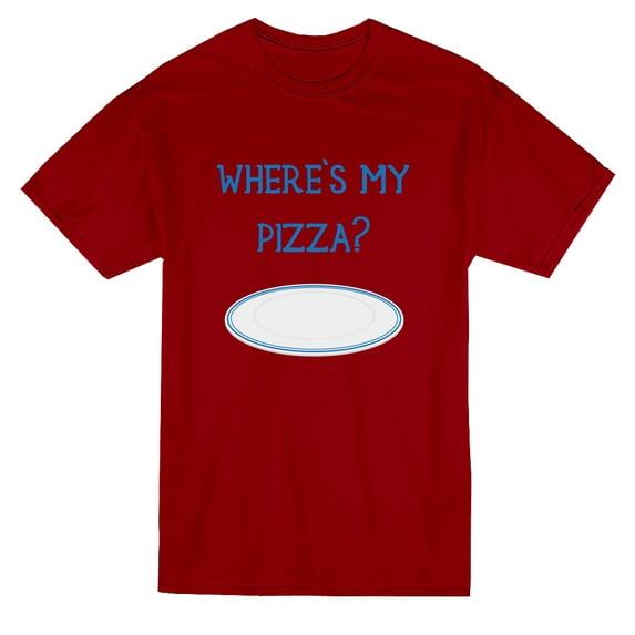 Where Is My Pizza Plate Graphic Men's T-shirt
