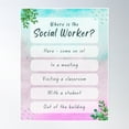 thumbnail image 1 of Where Is The Social Worker? Office Door Sign Poster Wall Art, Modern Wall Decor, 8x12 UNFRAMED, 1 of 3