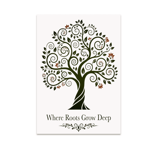 Where Roots Grow Deep Family Tree Art - Family Heritage Enthusiast - 13x19 Poster Print