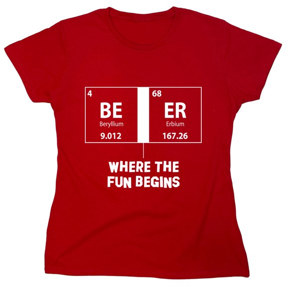 Where The Fun Begins Sarcastic Humor Novelty Funny Women's Casual Tees