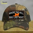 thumbnail image 1 of Where The Hell Novelty License Plate Hat Cotton Camoflauge, 1 of 1