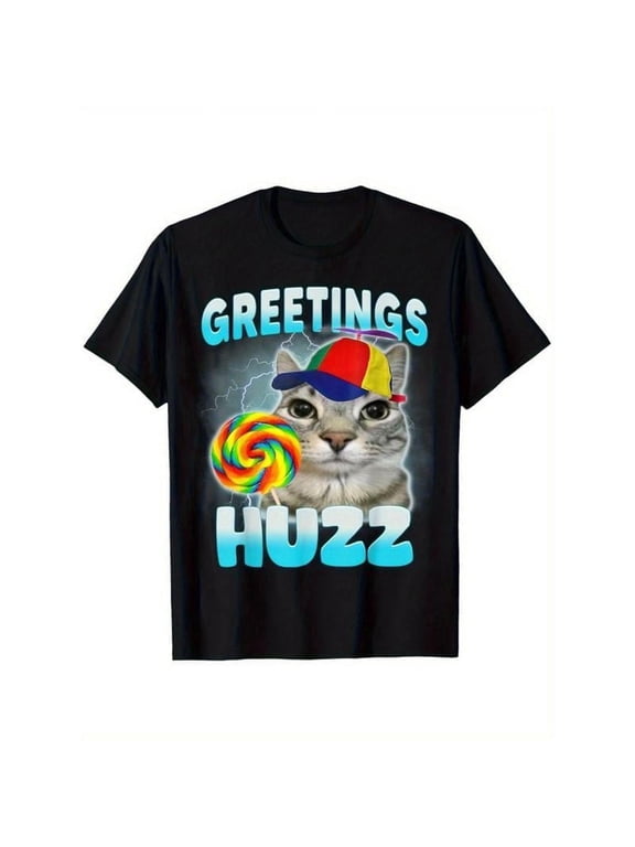 Where The Huzz At Funny Cat Meme Humor Sarcastic T-Shirt
