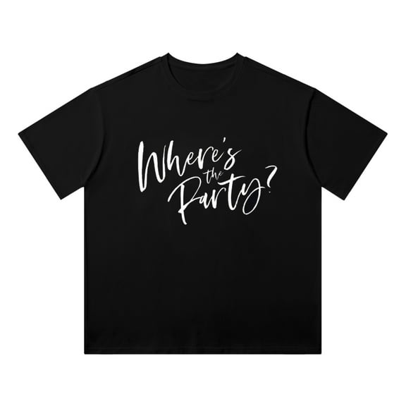 Where The Party At Tour Short Sleeve Top Comfortable Loose Cotton Printed T-Shirt