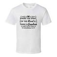 thumbnail image 1 of Where The Spirit Of The Lord Is There Is Freedom Tee Novelty Christian T Shirt, 1 of 1