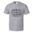 thumbnail image 1 of Where The Spirit Of The Lord Is There Is Freedom Tee Novelty Christian T Shirt, 1 of 1