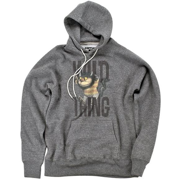 Where The Wild Thing Wild Thing Unisex Adult Slim Fit Pull-Over Heather Hoodie, Athletic Heather, Small