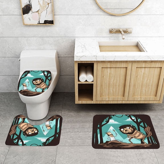Where The Wild Things Are Classic Three Piece Set With Water Absorption And Anti Slip Properties