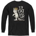 thumbnail image 1 of Where The Wild Things Are Eat You Up Kids Long Sleeve T Shirt (Medium) for Youth Boys and Girls, Black, 1 of 4