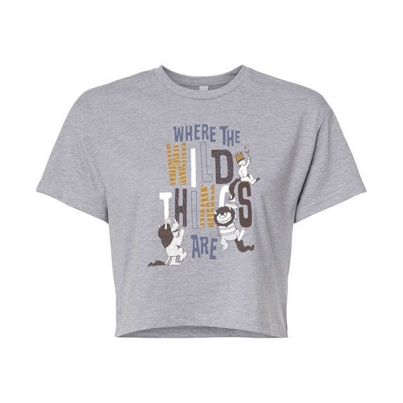 Where The Wild Things Are - Group Title - Juniors Cropped Graphic T-Shirt