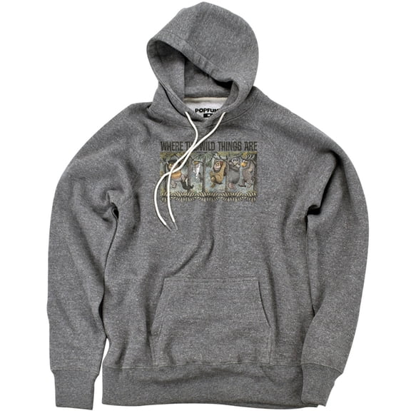 Where The Wild Things Are Hang Unisex Adult Slim Fit Pull-Over Heather Hoodie, Athletic Heather, Large