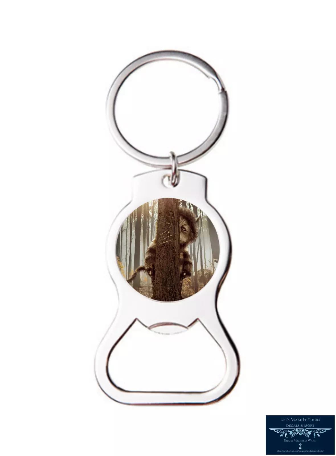 Where The Wild Things Are Inspired Art Custom Bottle Opener Key Ring Keychain