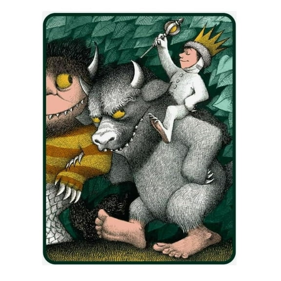 Where The Wild Things Are Making Mischief Soft Fleece Blanket Throw, 46" X 60"