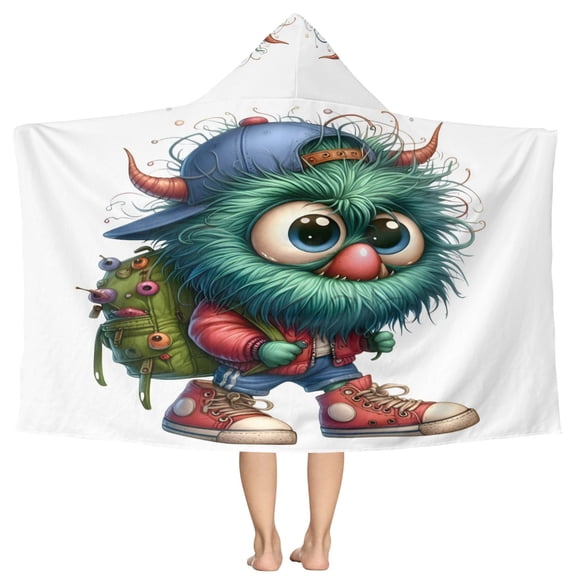 Where The Wild Things Are Pattern Beach Poncho - Microfiber - Towel - Kids Lightweight And Practical Essential For Beach Vacation