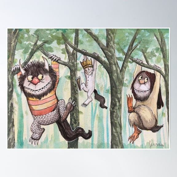 Where The Wild Things Are Poster Wall Art, Modern Wall Decor, 16x24 UNFRAMED