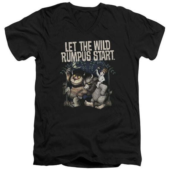 Where The Wild Things Are - Wild Rumpus - Slim Fit V Neck Shirt - Medium
