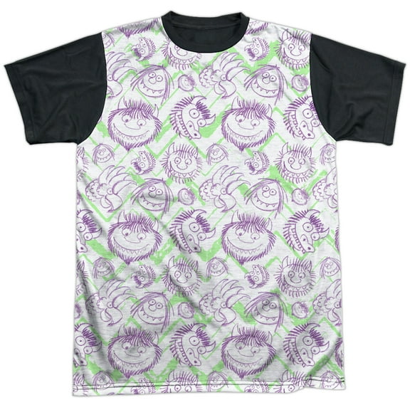 Where The Wild Things Are - Wild Scribble - Short Sleeve Black Back Shirt - XX-Large