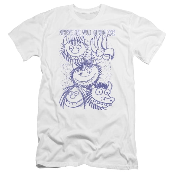 Where The Wild Things Are - Wild Sketch - Premium Slim Fit Short Sleeve Shirt - Large
