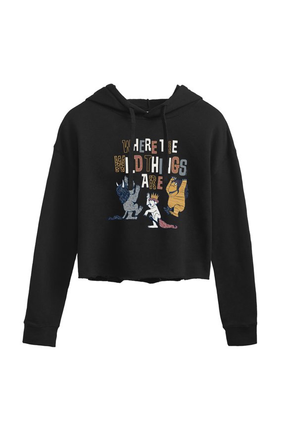 - Wild Things Set - Juniors Cropped Fleece Hoodie Sweatshirt