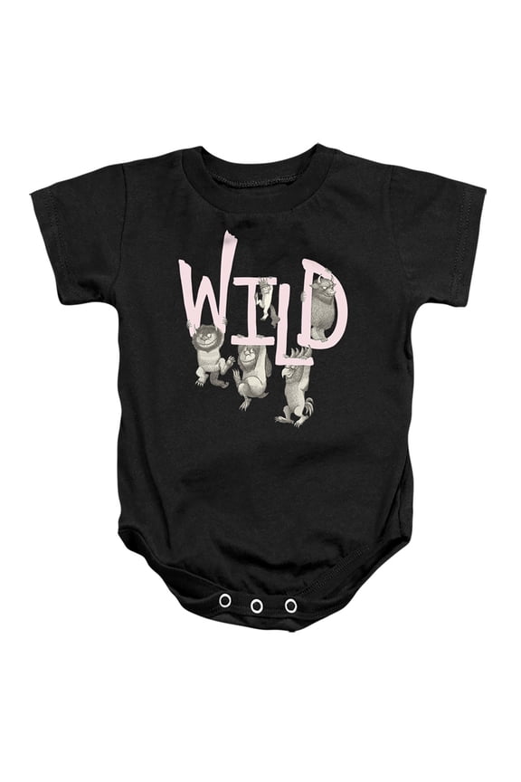 Where The Wild Things Are Wild Unisex Infant Snap Suit for Baby (6 Months) Black