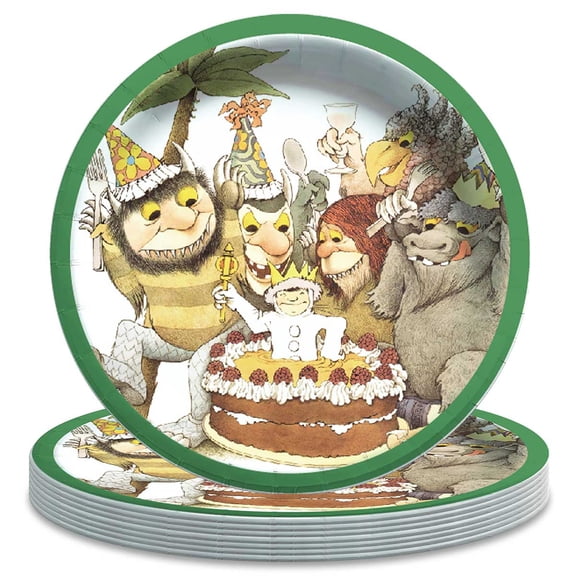 Where The Wild Things are Themed Birthday Disposable Tableware - 7 Inch Paper Plates Party Supply Decorations
