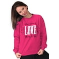 thumbnail image 1 of Where There's Love Beautiful Quote Women Crewneck Sweatshirt Brisco Brands S, 1 of 5