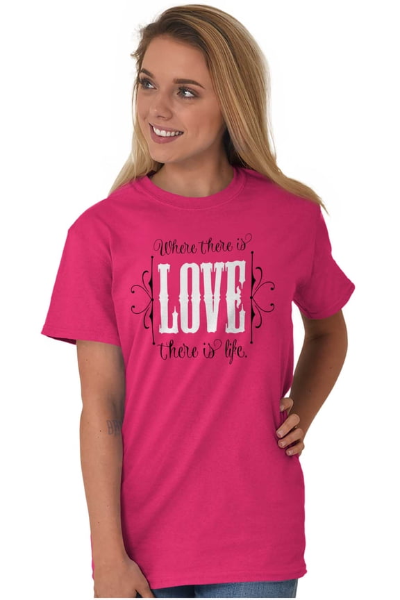 Where There's Love Beautiful Quote Women's Plus Size Graphic Tee Brisco Brands 2X