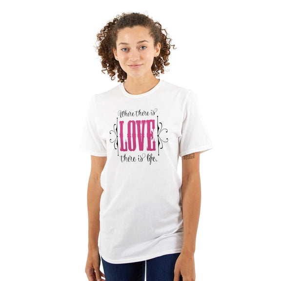Where There's Love Beautiful Quote Women's Plus Size Graphic Tee Brisco Brands 2X
