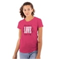 thumbnail image 1 of Where There's Love Beautiful Quote Womens Slim Fit Graphic Tee Brisco Brands X, 1 of 2