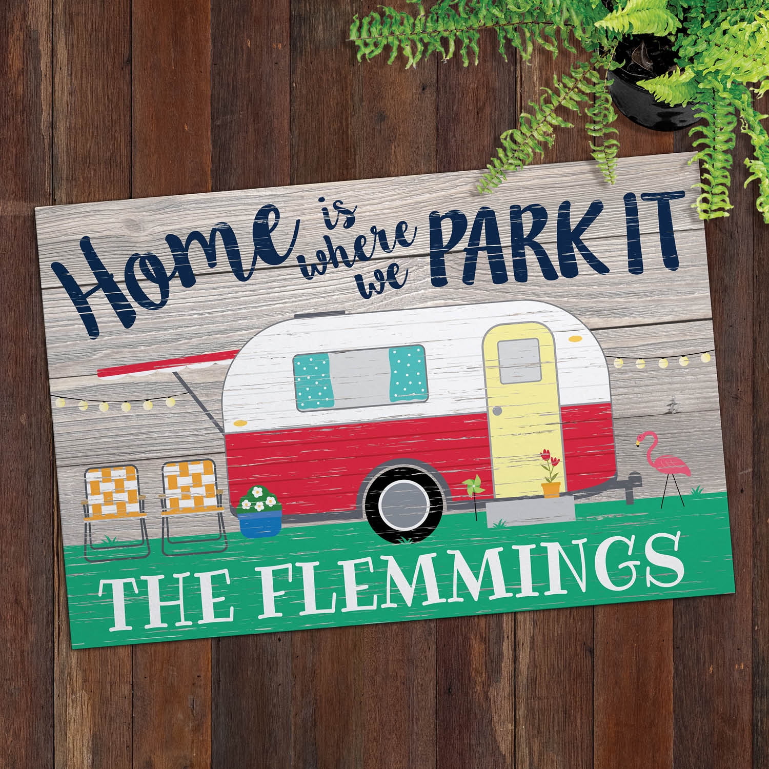 Where We Park It Personalized Indoor/Outdoor Doormat