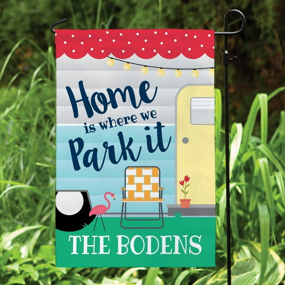 Where We Park It Personalized Outdoor Garden Flag