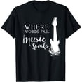 thumbnail image 1 of Where Words Fail Music Speaks Guitar Graphic T-Shirt, 1 of 4