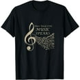 thumbnail image 1 of Where Words Fail Music Speaks Musical Music Notes T-Shirt, 1 of 4