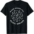 thumbnail image 1 of Where Words Fail Music Speaks T-Shirt, Music Lover Tee, 1 of 4