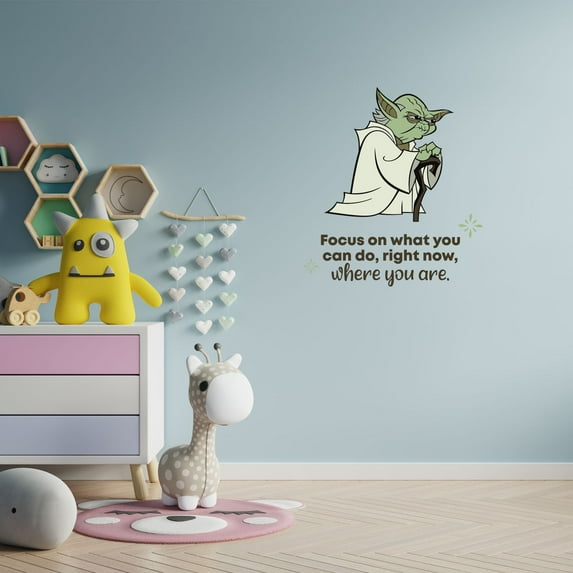 Where You Are Yoda Star Wars Quote Cartoon Quotes Decors Wall Sticker Art Design Decal for Girls Boys Kids Room Bedroom Nursery Kindergarten Home Decor Stickers Wall Art Vinyl Decoration (20x18 inch)