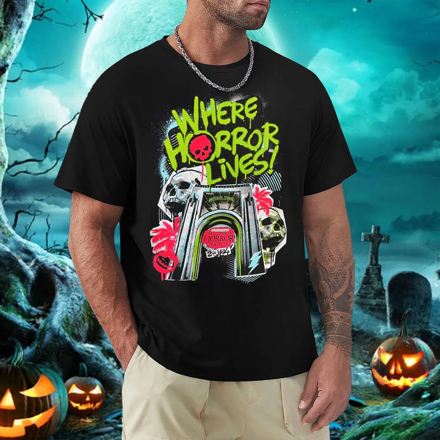 Where is Horror Lives TShirt Halloween Horror Nights 2024 TShirt
