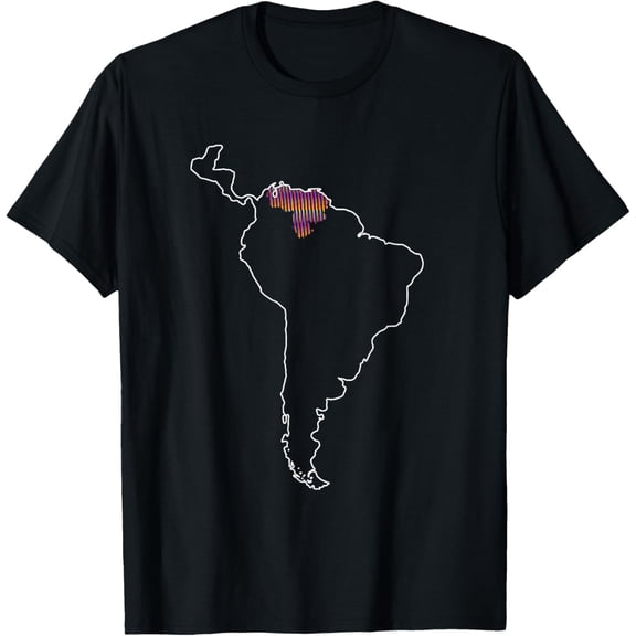 Where is Venezuela Map Chromatic Art Gift T-Shirt