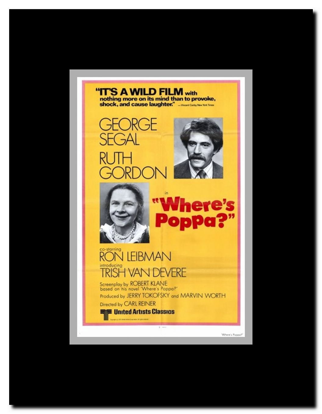 Where's Poppa Framed Movie Poster