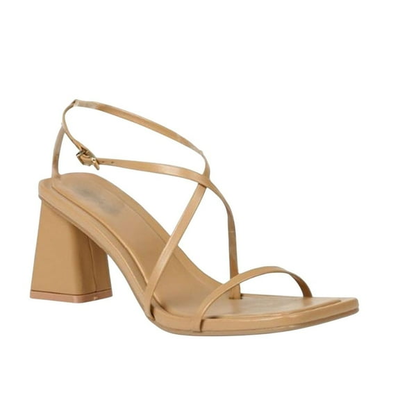 Where�'s That From Womens Strappy Square Toe Block Heel Sandals